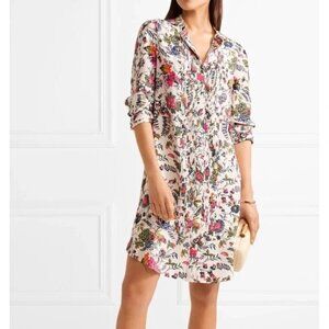 💕TORY BURCH💕 Cora Dress ~ 100% Silk New Ivory Gabriella Floral Print Size 0